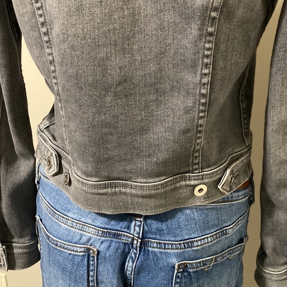 AG Adriano Goldschmied Robyn Jean Jacket Dark Gray Slim Pockets Sz XS NEW - Picture 10 of 13